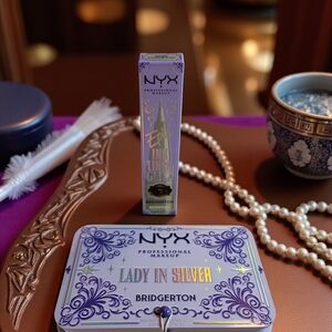 NYX Bridgerton Blush Palette And Eye Liner- Lady in Silver